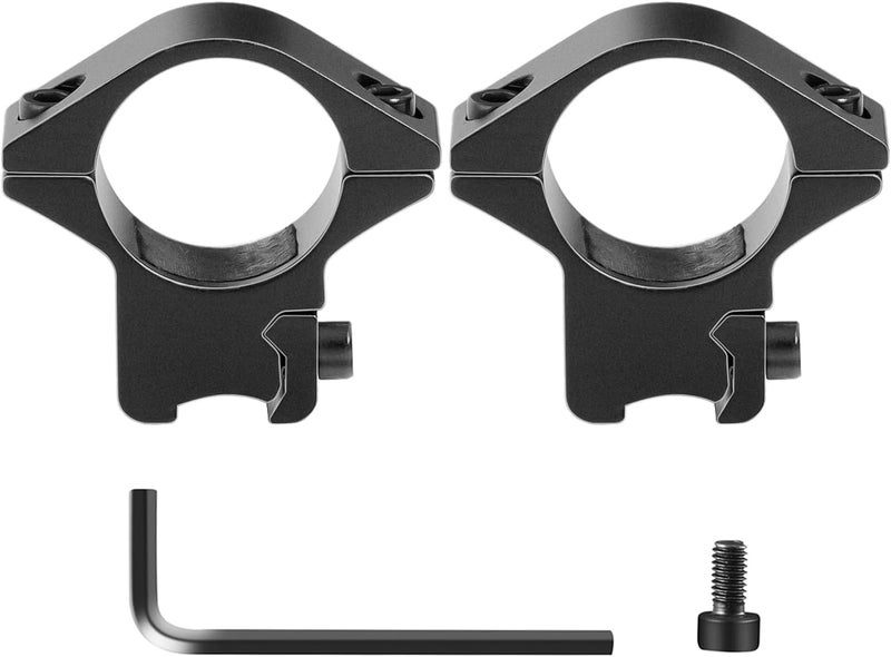 LONSEL 1'' Dovetail Scope Rings, 2 Pack High Profile or Medium Profile 1 Inch Scope Mount Rings for 11mm Dovetail Rails - Image 4